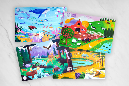 4-pack Toddler Placemat Bundle