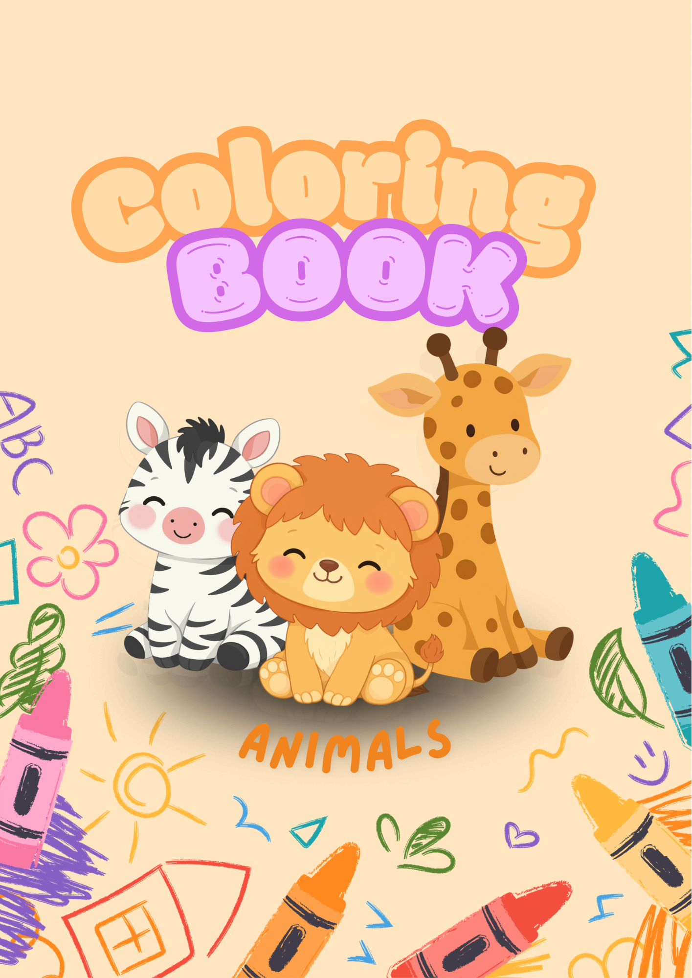 Coloring Book Animals (English version)