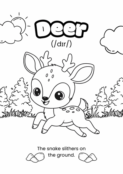 Coloring Book Animals (English version)