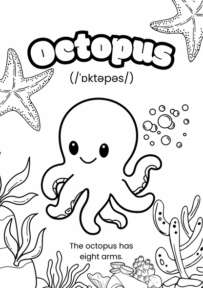 Coloring Book Animals (English version)